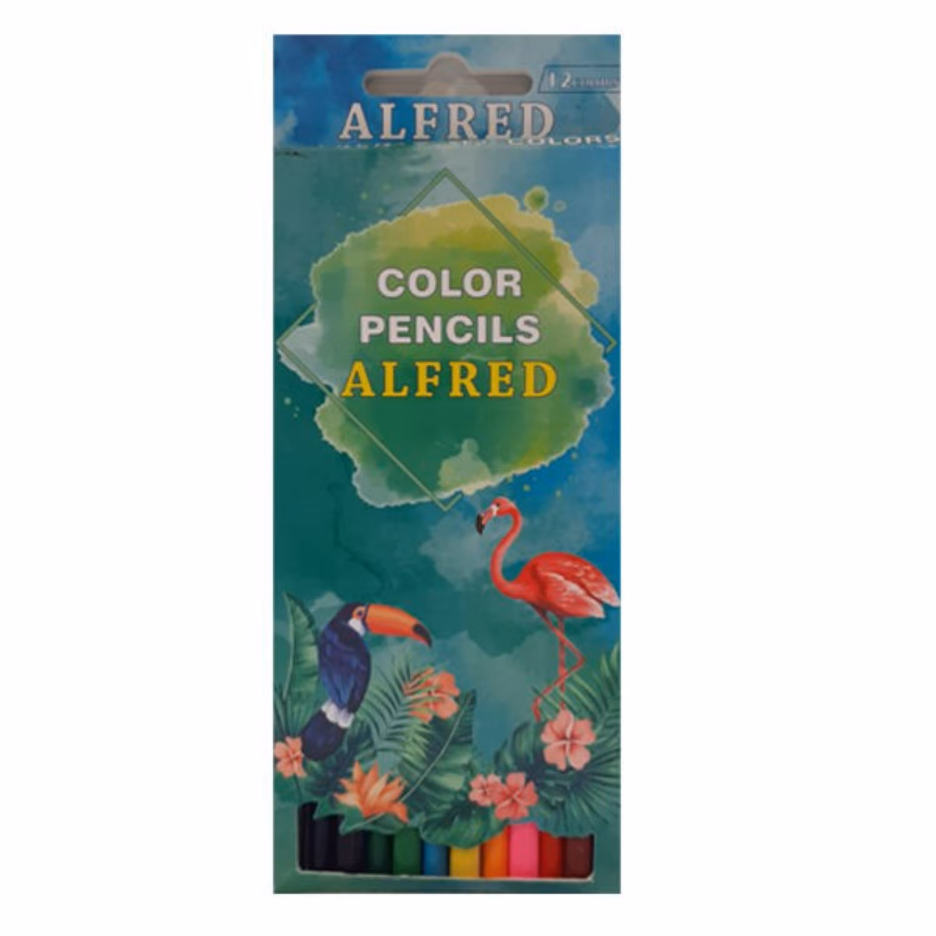 مدادرنگی مثلثی 12 رنگ ALFRED 