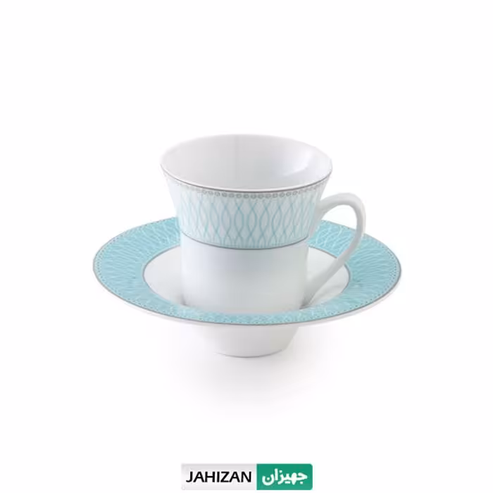 سرویس چای خوری زرین 12پارچه ژانتی فیروزه ای سری شهرزاد