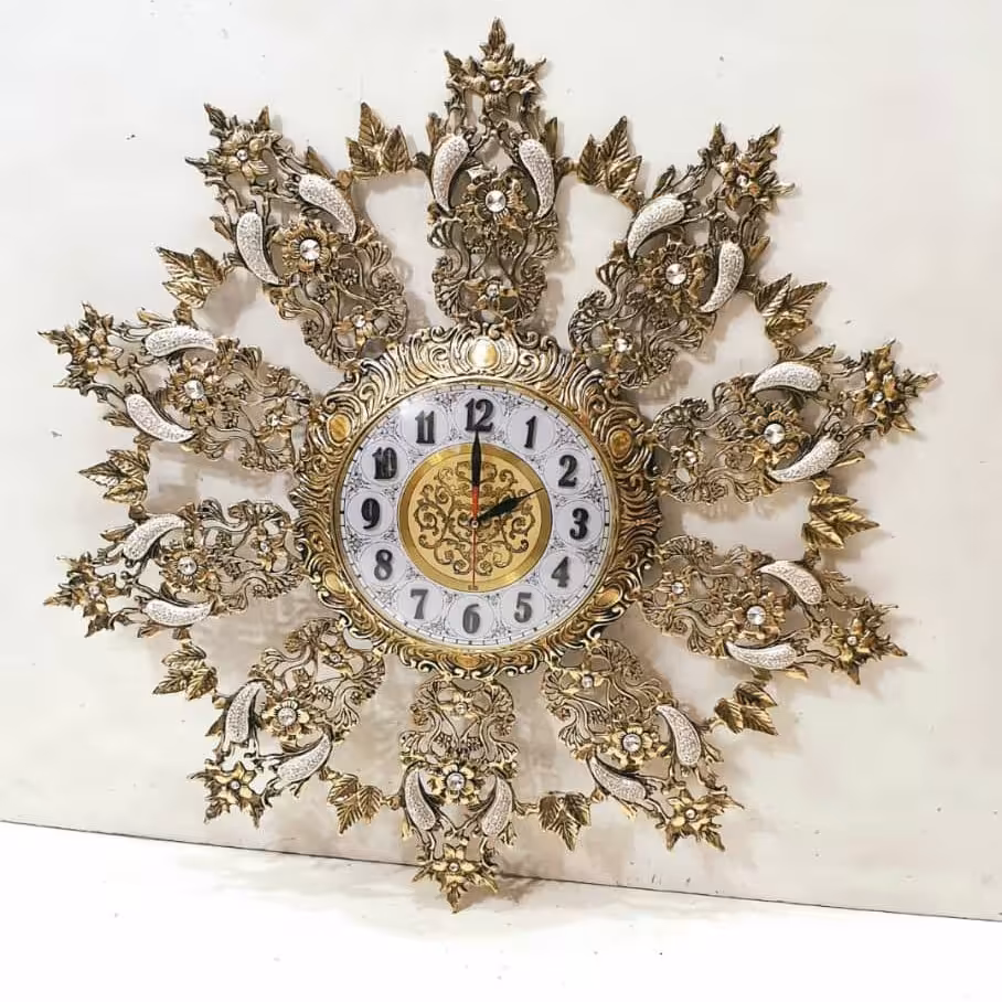 ساعت دیواری برنزی شعله خفاشی