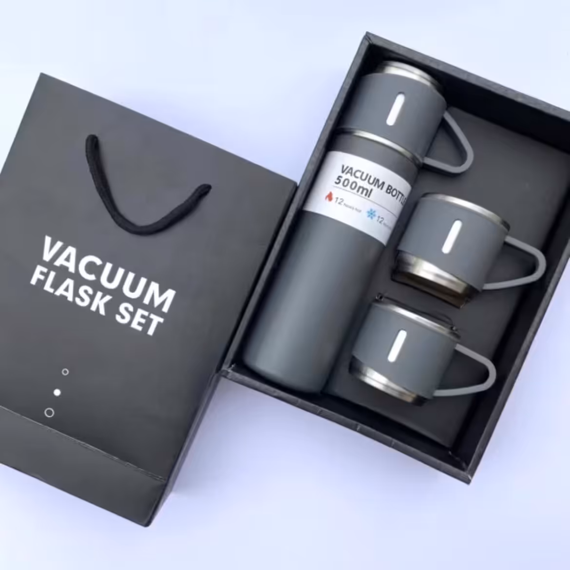 فلاسک 0.5 لیتر لیوان دار (طوسی)