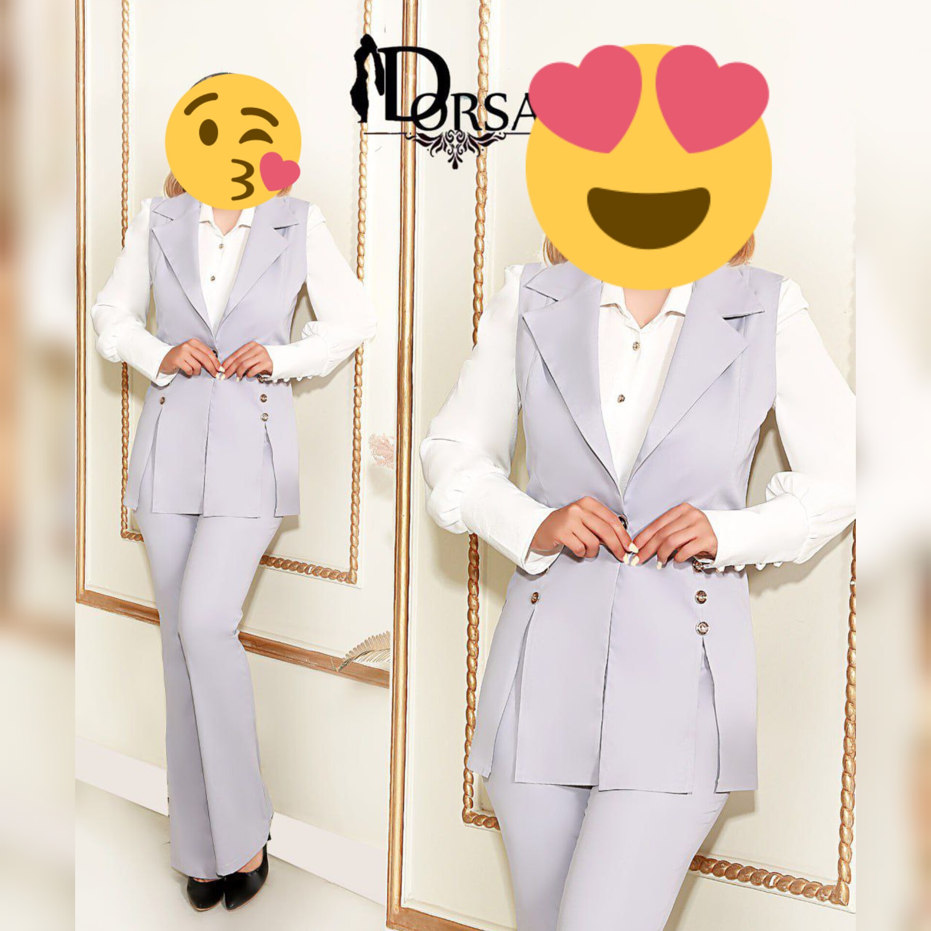 سه تیکه کت و شلوار و شومیز خوشکل مدل ماهسان