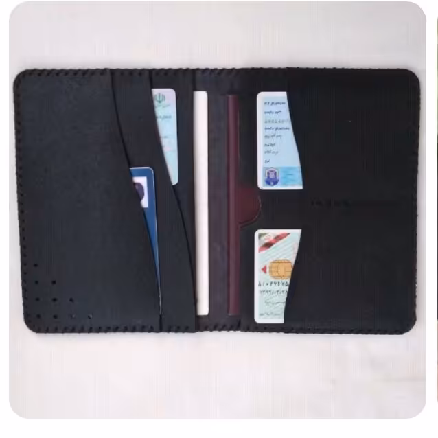 کیف پاسپورتی چرم طبیعی دست دوز کد 134567