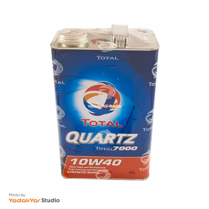 روغن موتور فلزی 10W40 توتال QUARTZ 7000 وارداتی 4 لیتر