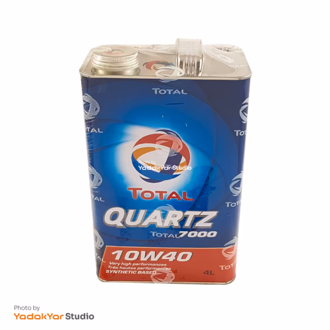 روغن موتور فلزی 10W40 توتال QUARTZ 7000 وارداتی 4 لیتر