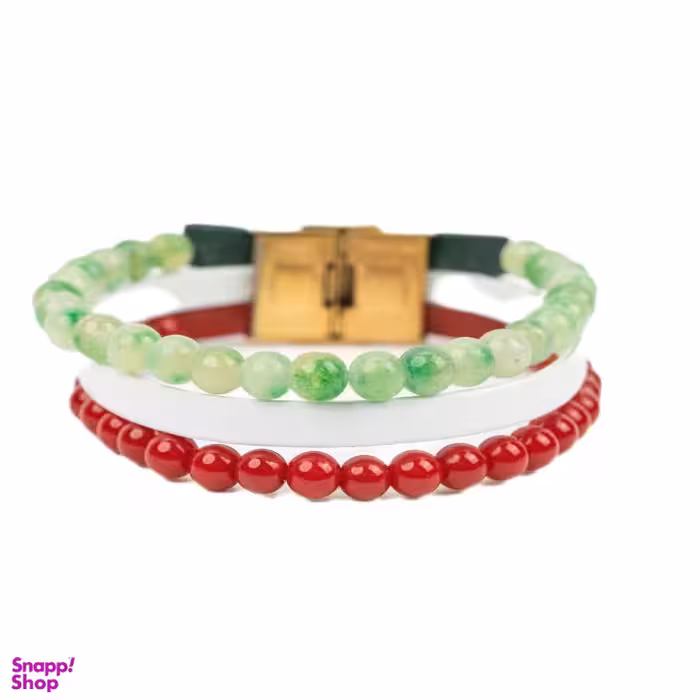 دستبند چرم طبیعی طرح پرچم ایران کد 2