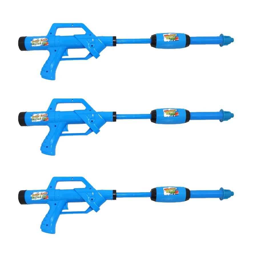 تفنگ آب پاش مدل غول پیکر بطری خور بسته 3 عددی ( رنگ آبی )