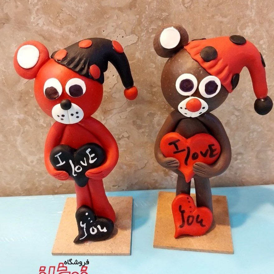 مجسمه خرس 2تایی
