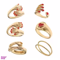 انگشتر زنانه مدل اسپرت اغوش کد 698630052 مجموعه 5 عددی