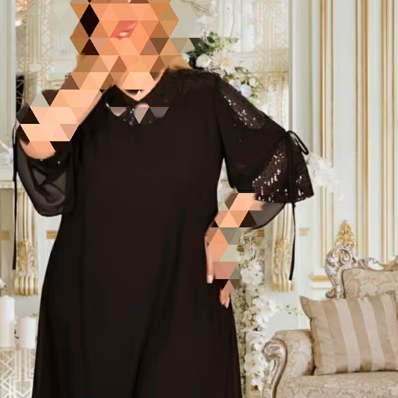 شومیز سایز بزرگ46 تا54مشکی کرپ حریر آستردار