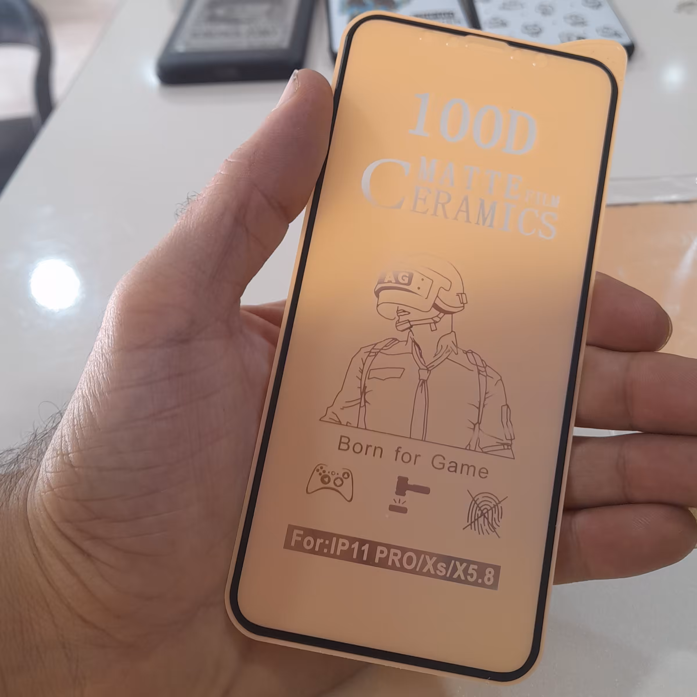 گلس مات سرامیکی آیفون iphone apple x - xs - 11 pro محافظ صفحه نمایش خشگیر X - XS - 11 PRO اپل ایکس اس یازده پرو 5.8 اینچ