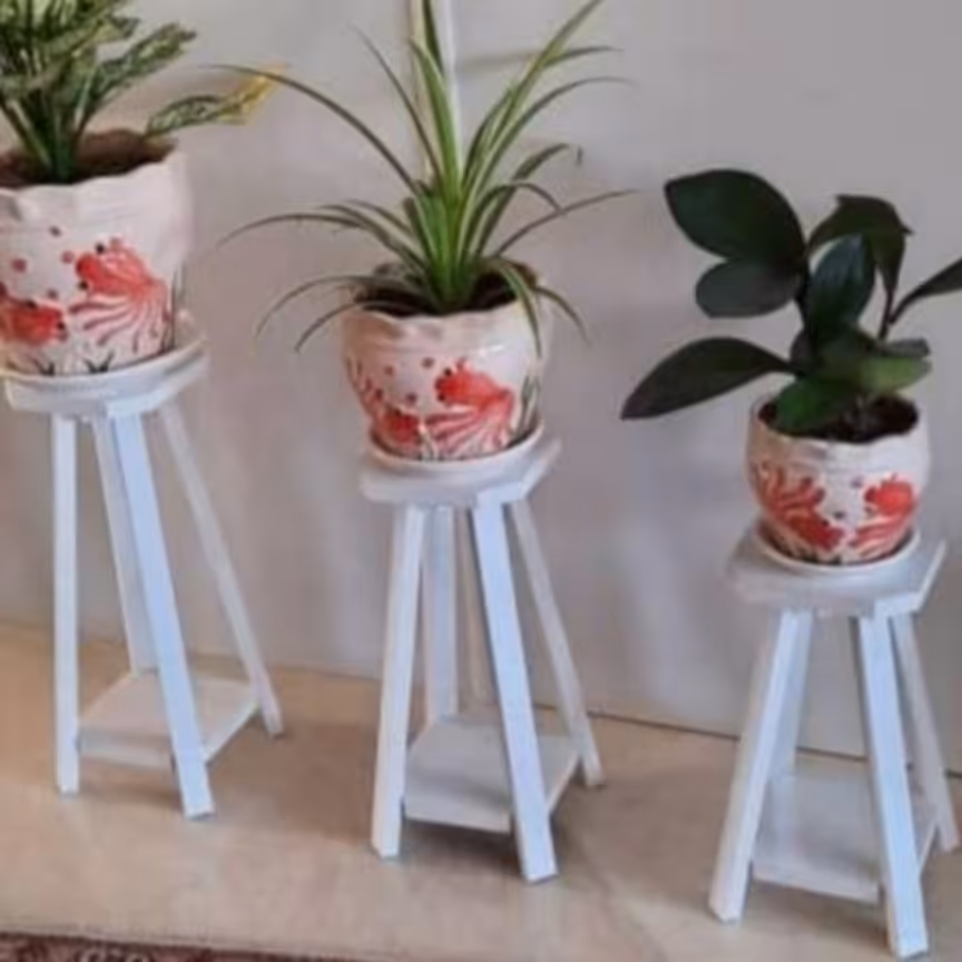 استند گلدان مدل چهار پایه مینی  بسته سه عددی 