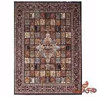 فرش زمرد مشهد طرح 25017 سرمه ای