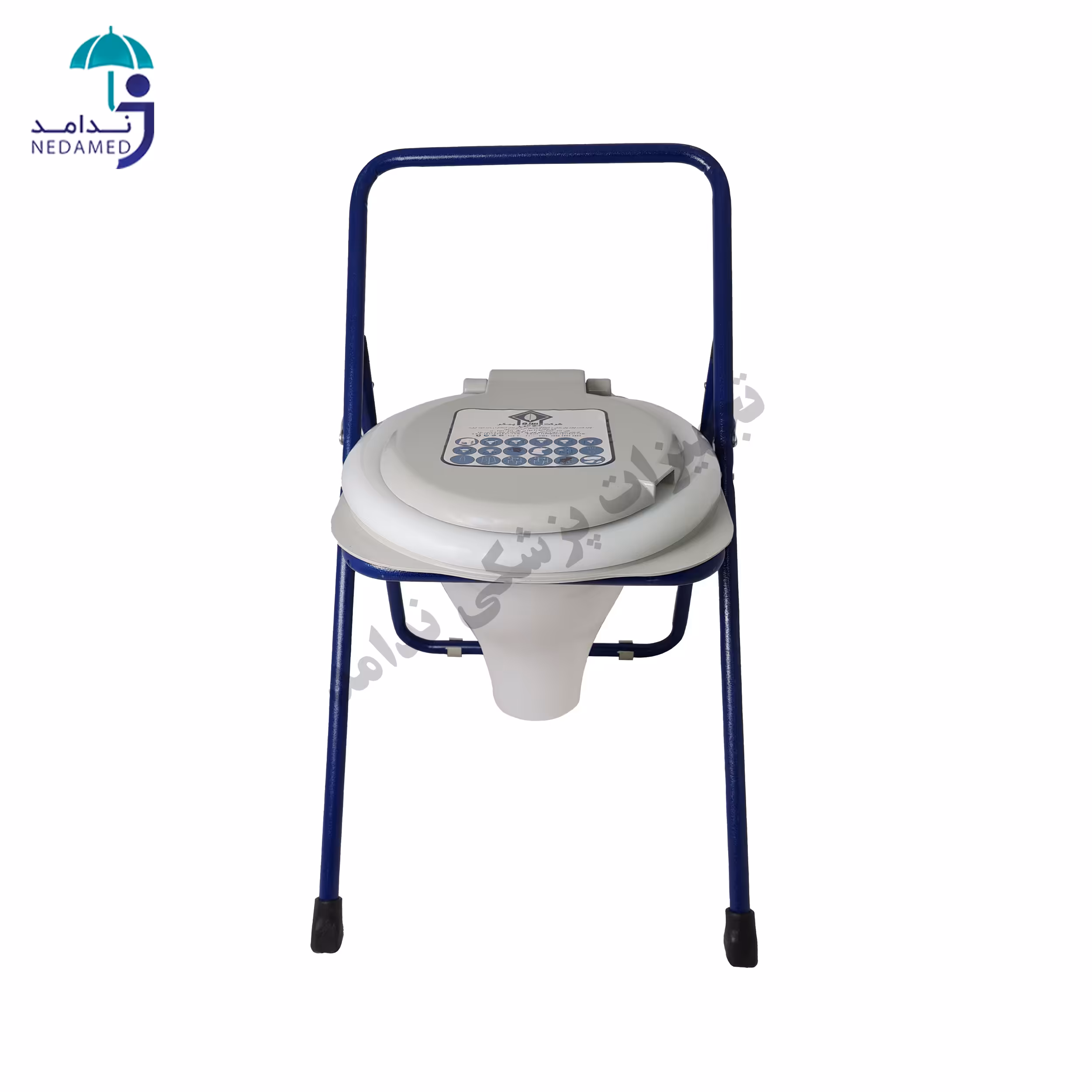 توالت تاشو کلاف دار سروپیکرتوس کد 310251 با قیف کوتاه