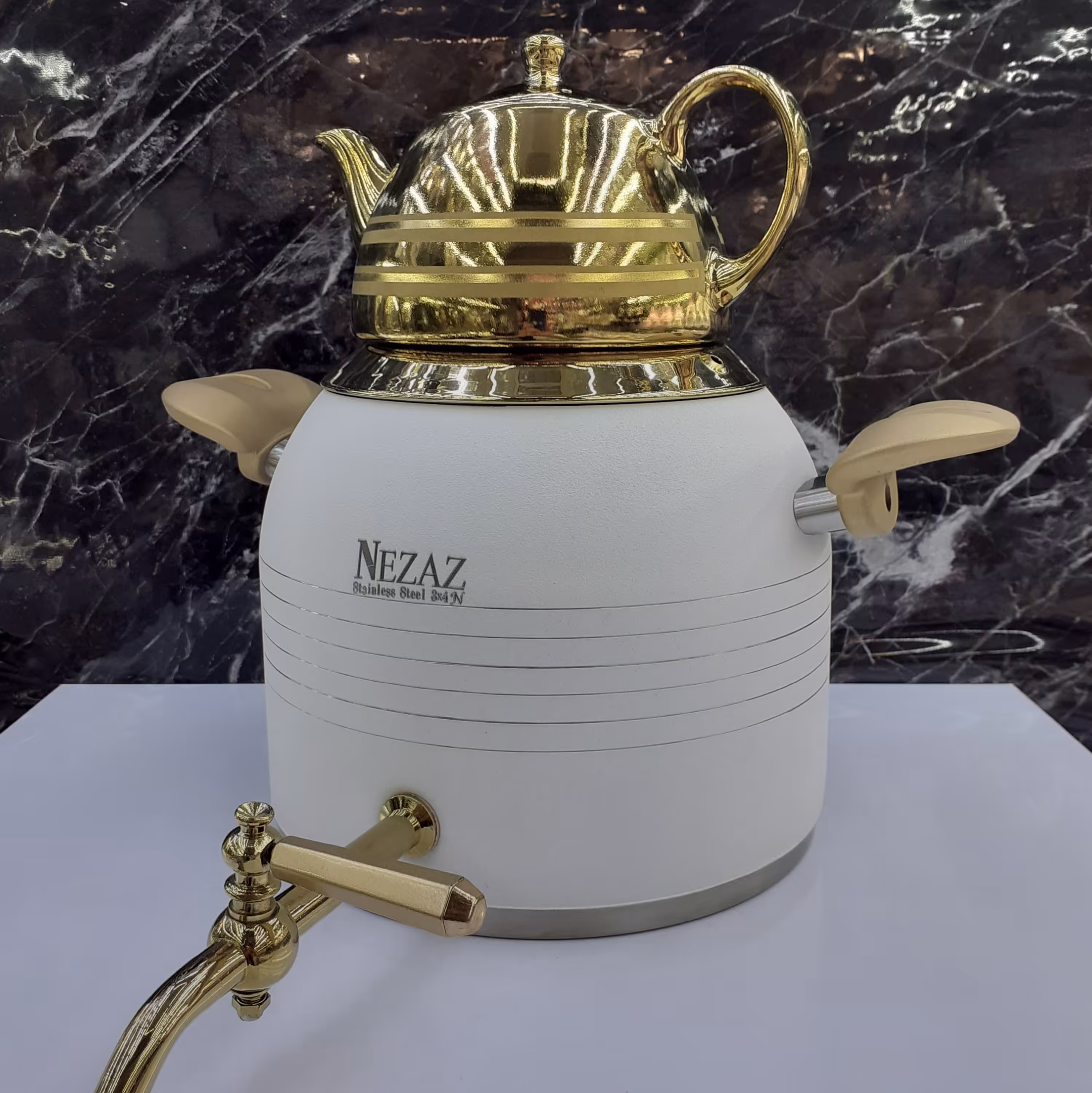 کتری قوری نزاز  5لیتر  کد 3029 رنگ سفید