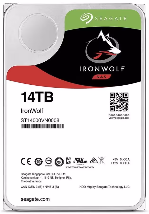 هارد دیسک سیگیت مدل آیرون ولف ST14000VN0008 با ظرفیت 14 ترابایت