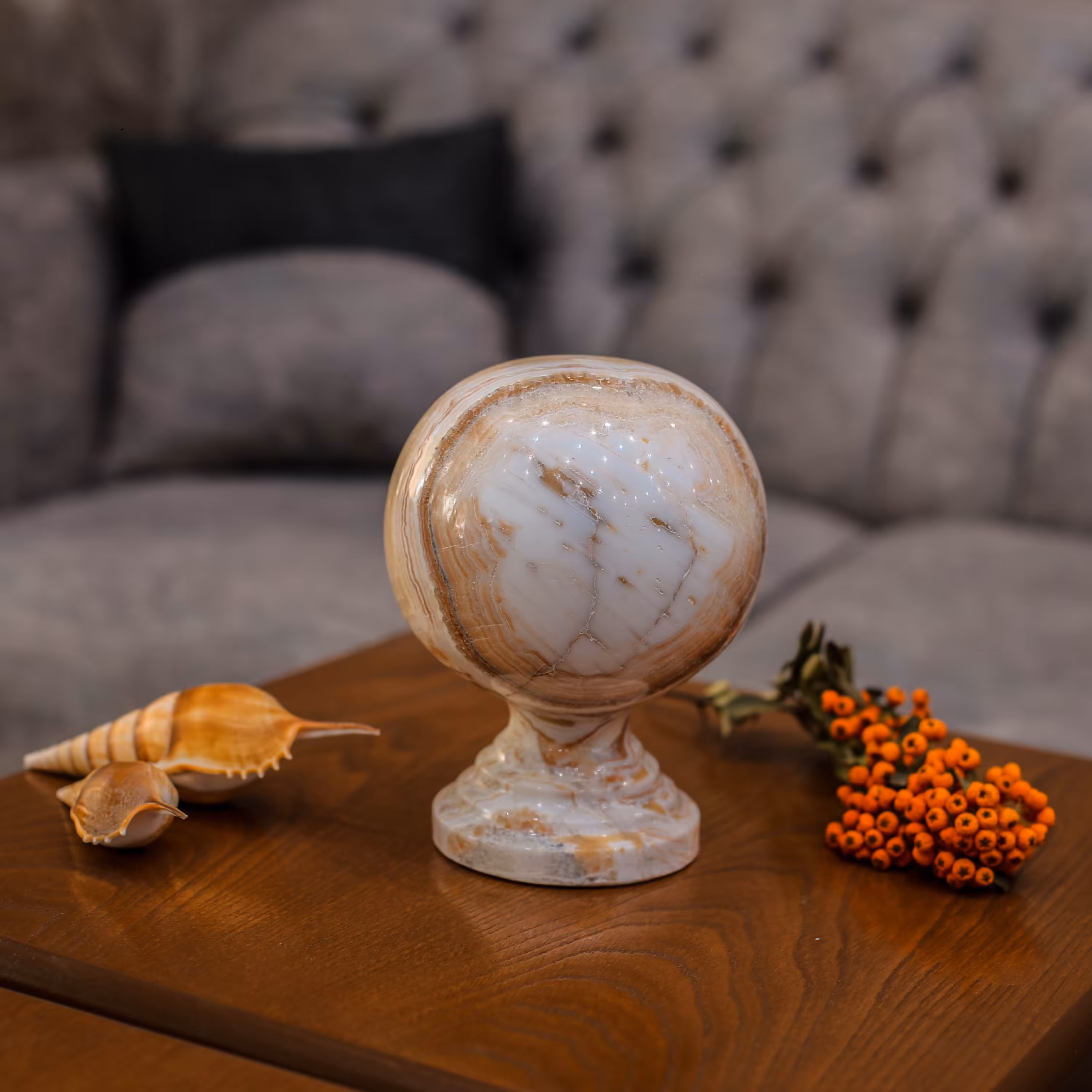 گوی شانس سنگ مرمر  ،دفع انرژی های منفی محیط،کد 0170