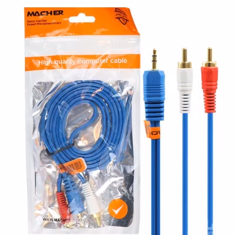 کابل تبدیل 1 به 2 جک 3.5 میلی متری مچر مدل MR-98 طول 1.5 متر