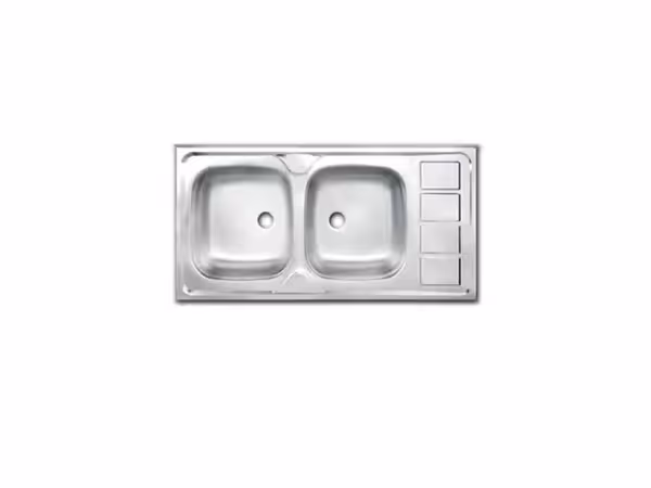 سینک معمولی اخوان دو لگن مدل 50*100 (4cr)