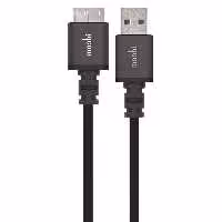 کابل MOSHI موشی تبدیل USB-3 Type A به Micro B مشکی - Hiapple.ir