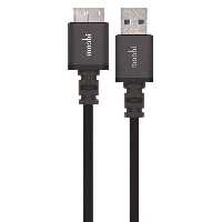 کابل MOSHI موشی تبدیل USB-3 Type A به Micro B مشکی - Hiapple.ir