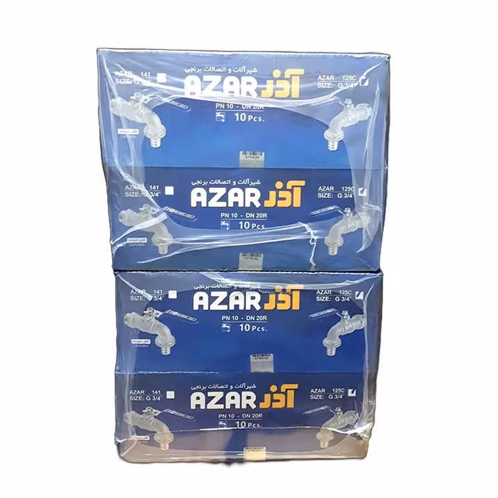 شیرشلنگی قفل شونده آذران 141 سایز یک دوم کارتن 72 عددی