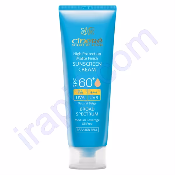 کرم ضد آفتاب بژ طبیعی  SPF60 سینره حجم 50 میلی لیتر