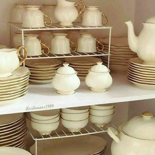 نظم دهنده راف فلزی دو طبقه داخل کابینت و کمد بسته 2عددی