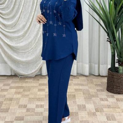 مانتو شلوار زنانه مدل کرسپو نگینی