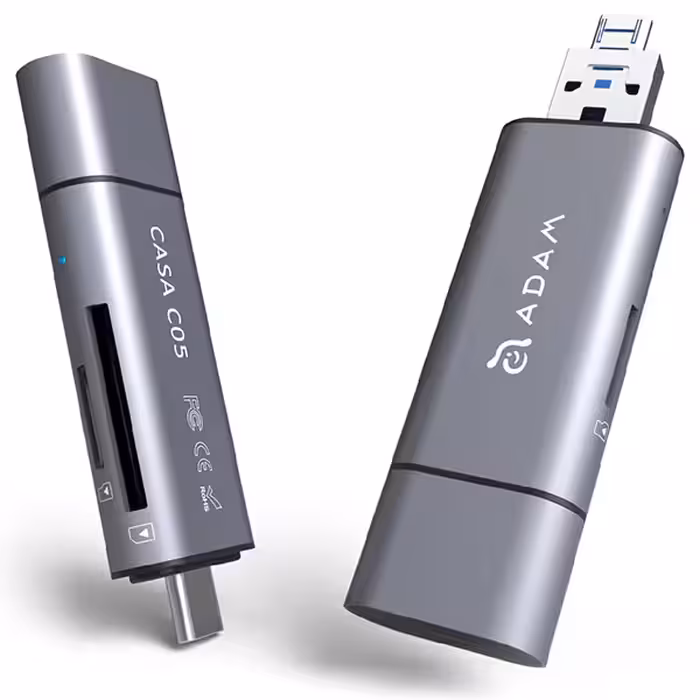 کارت خوان USB-C آدام المنتس ADAM ELEMENTS مدل CASA C05 خاکستری - Hiapple.ir