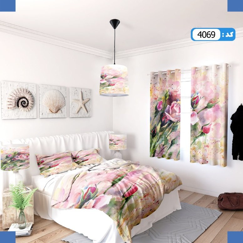 روتختی دونفره میکرو6 تکه چاپی ست شده با اتاق خواب سری5