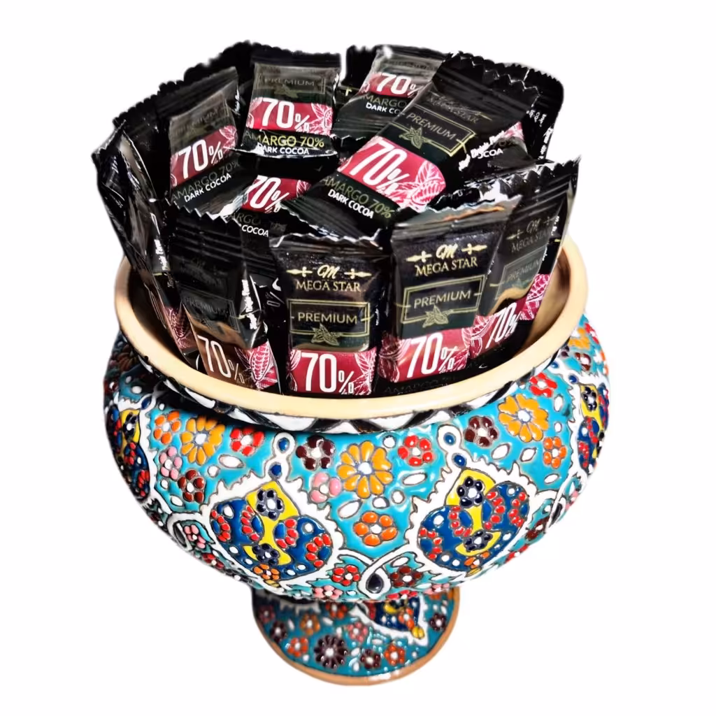 شکلات تلخ 70 درصد مگا استار در بسته بندی های 1000 گرمی