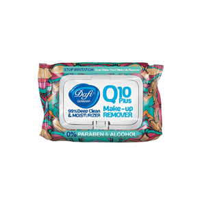 دستمال مرطوب پاک کننده آرایش دافی مدل Q10 (طرح گل ۲) ۵۰ عددی
