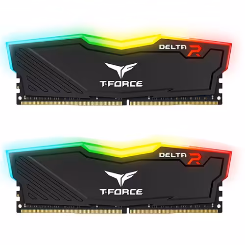 رم کامپیوتر DDR4 دو کاناله 3600 مگاهرتز CL18 تیم گروپ مدل DELTA RGB ظرفیت 16 گیگابایت