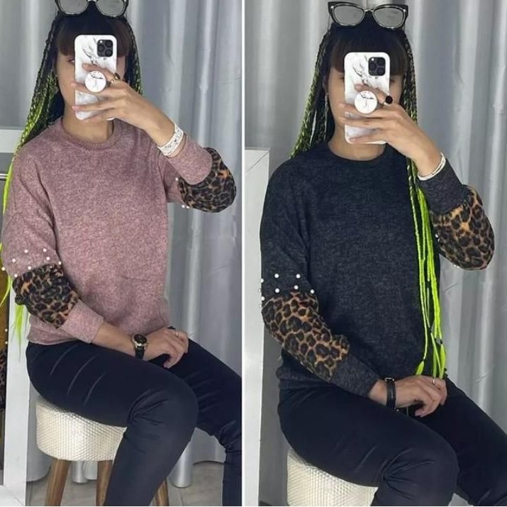 بلوزآنغوره آستین پلنگی
