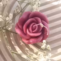 شمع گل رز روآبی 