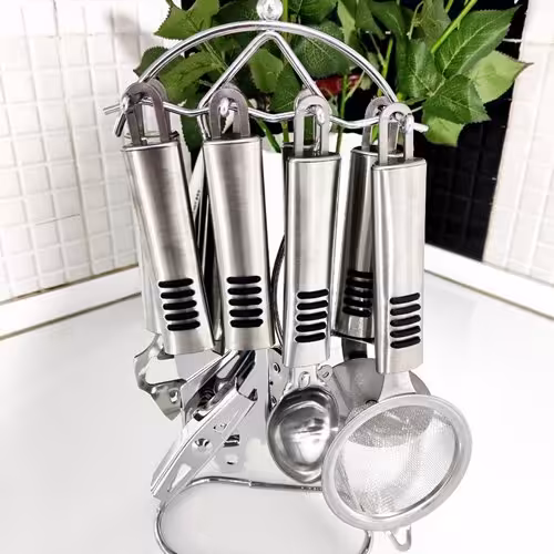 ست ابزار آشپزخانه یونیک 9 پارچه استیل