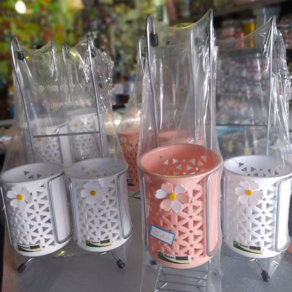 جا قاشقی آویزی طرح گل دار،تکی