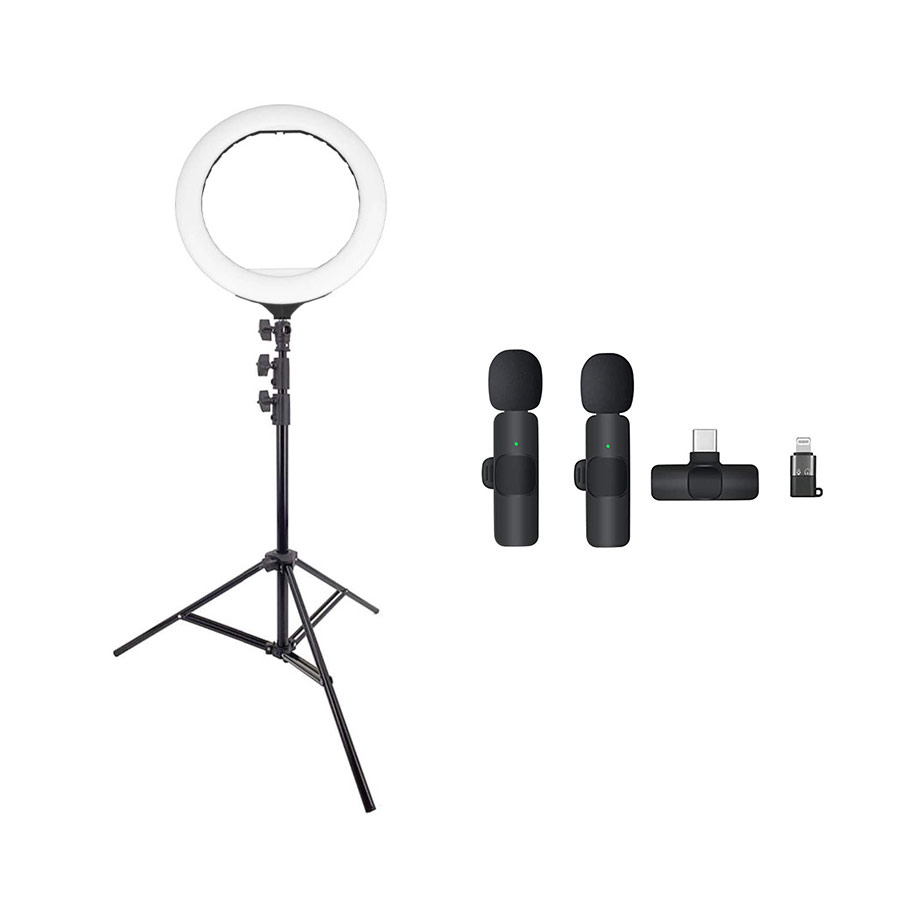 کیت تولید محتوا رینگ لایت سی یرا Sierra-420A ، پایه 805 و میکروفون K9