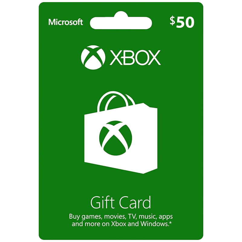 خرید گیفت کارت 50 دلاری ایکس باکس