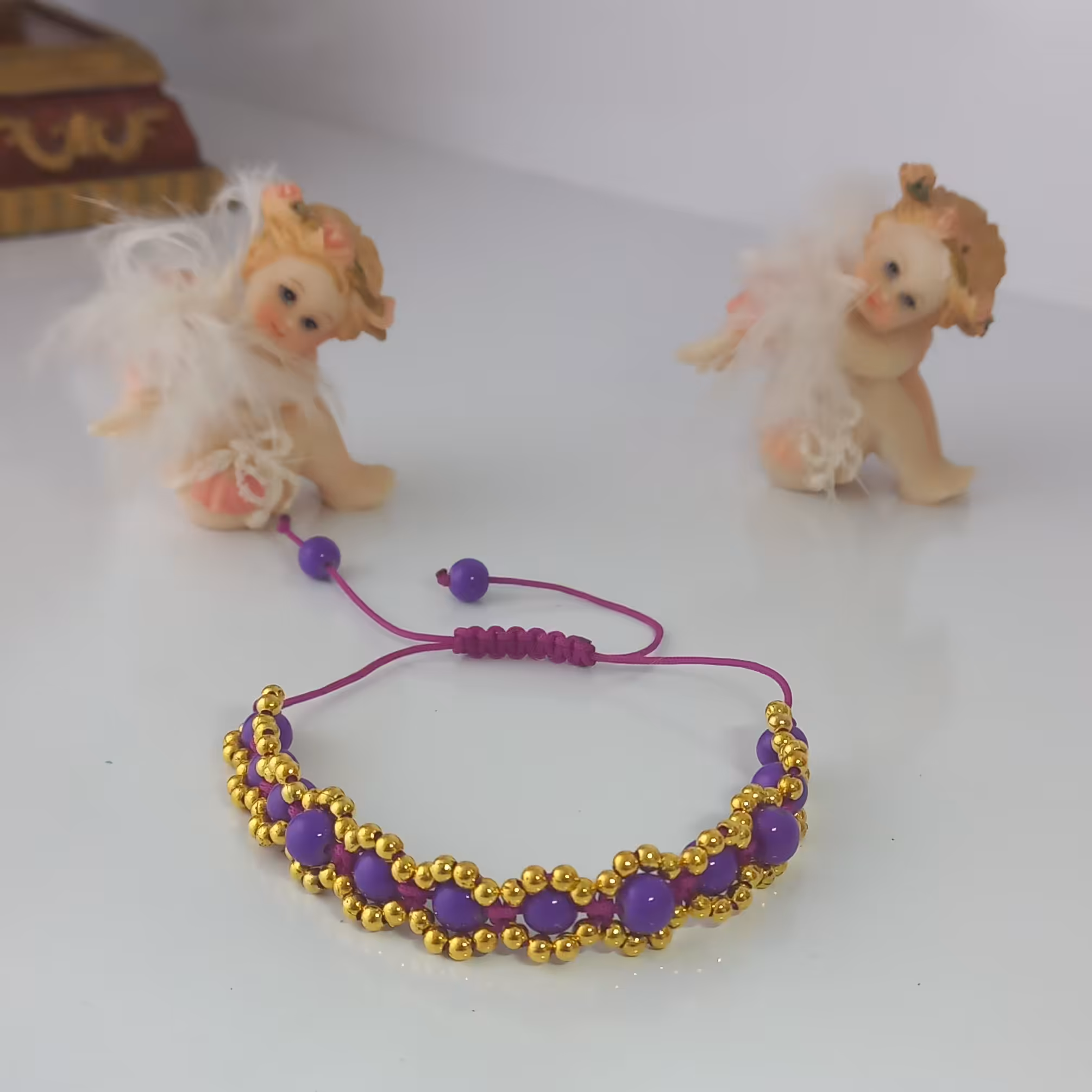 دستبند بافت مهره کد 40