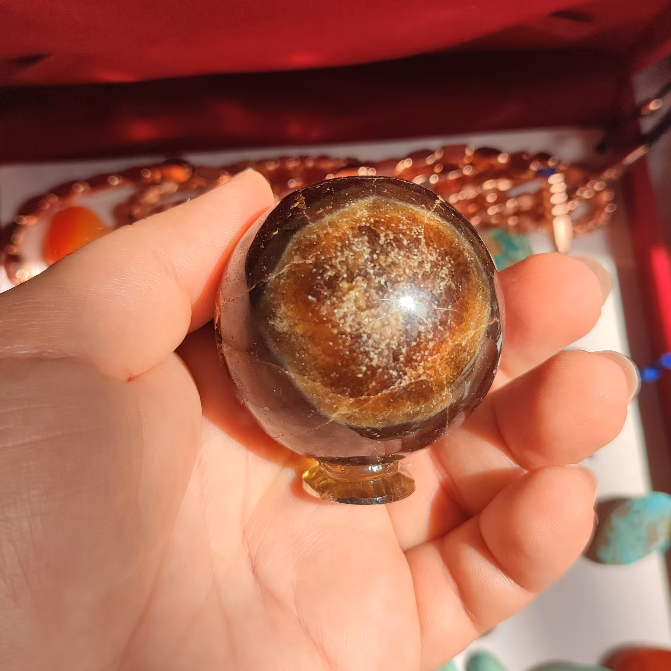 گوی سنگی مناسب دکور و کلکسیون وزن 160 گرم