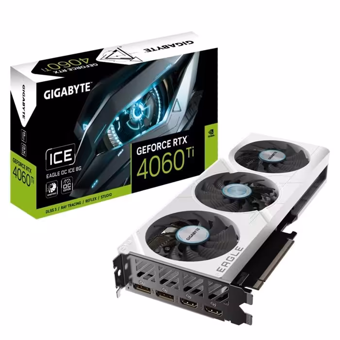 کارت گرافیک گیگابایت مدل GeForce RTX 4060 Ti EAGLE OC ICE 8GB