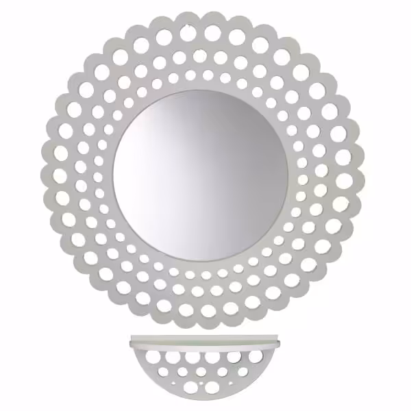 آینه گرد خونه خاص طرح حبابی بهمراه شلف