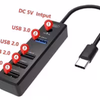 هاب یو اس بی 4 پورت ارلدام مدل hub07