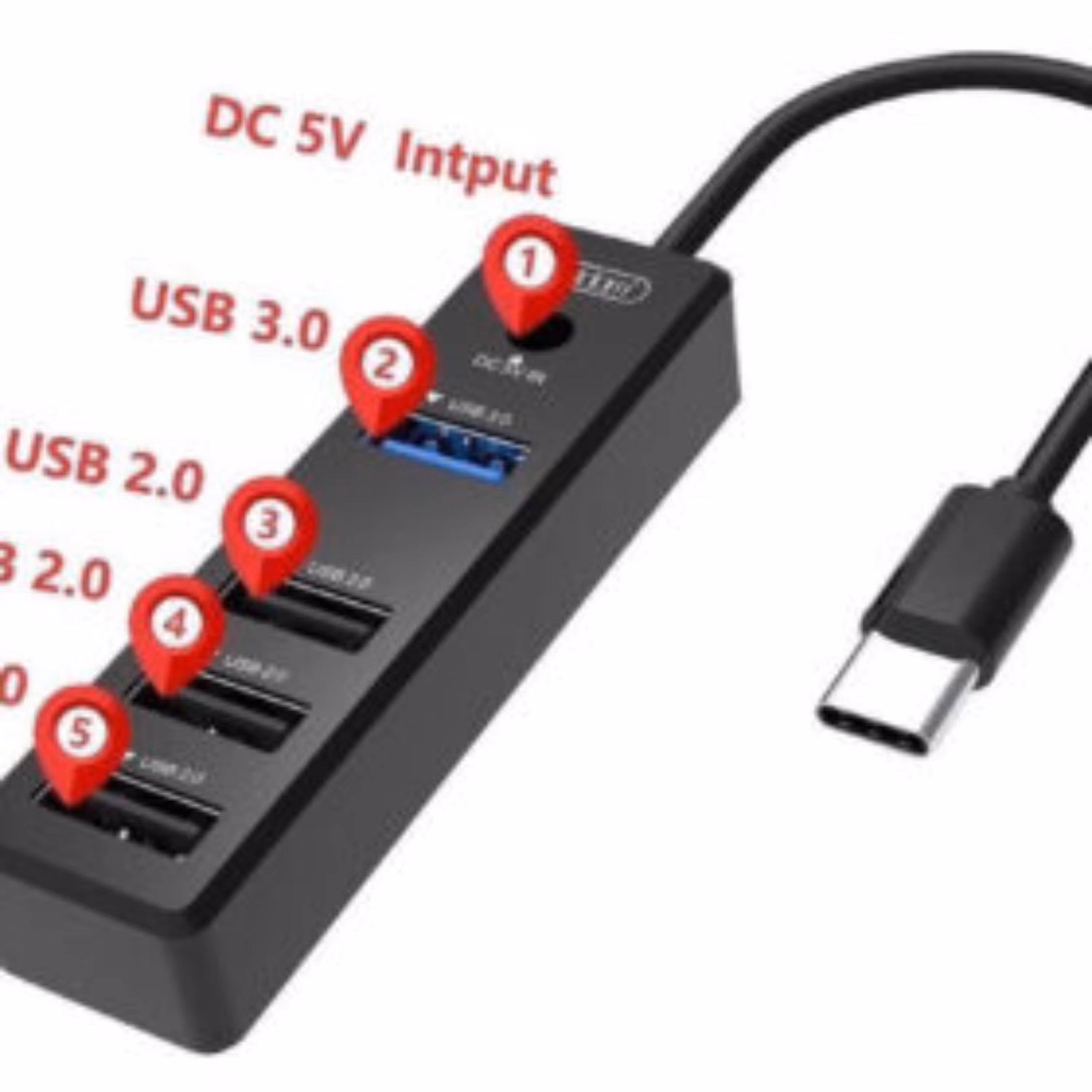 هاب یو اس بی 4 پورت ارلدام مدل hub07