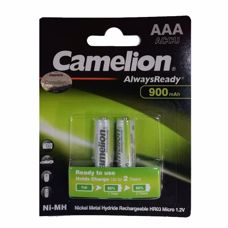 باتری نیم قلمی قابل شارژ کملیون 900 میلی آمپر