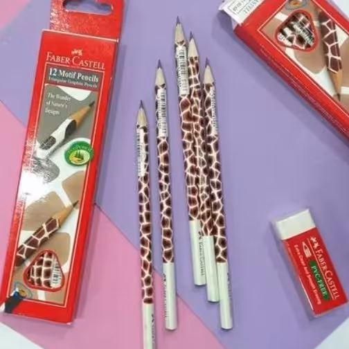 مداد مشکی فابرکاستل بدنه طرح دار زرافه