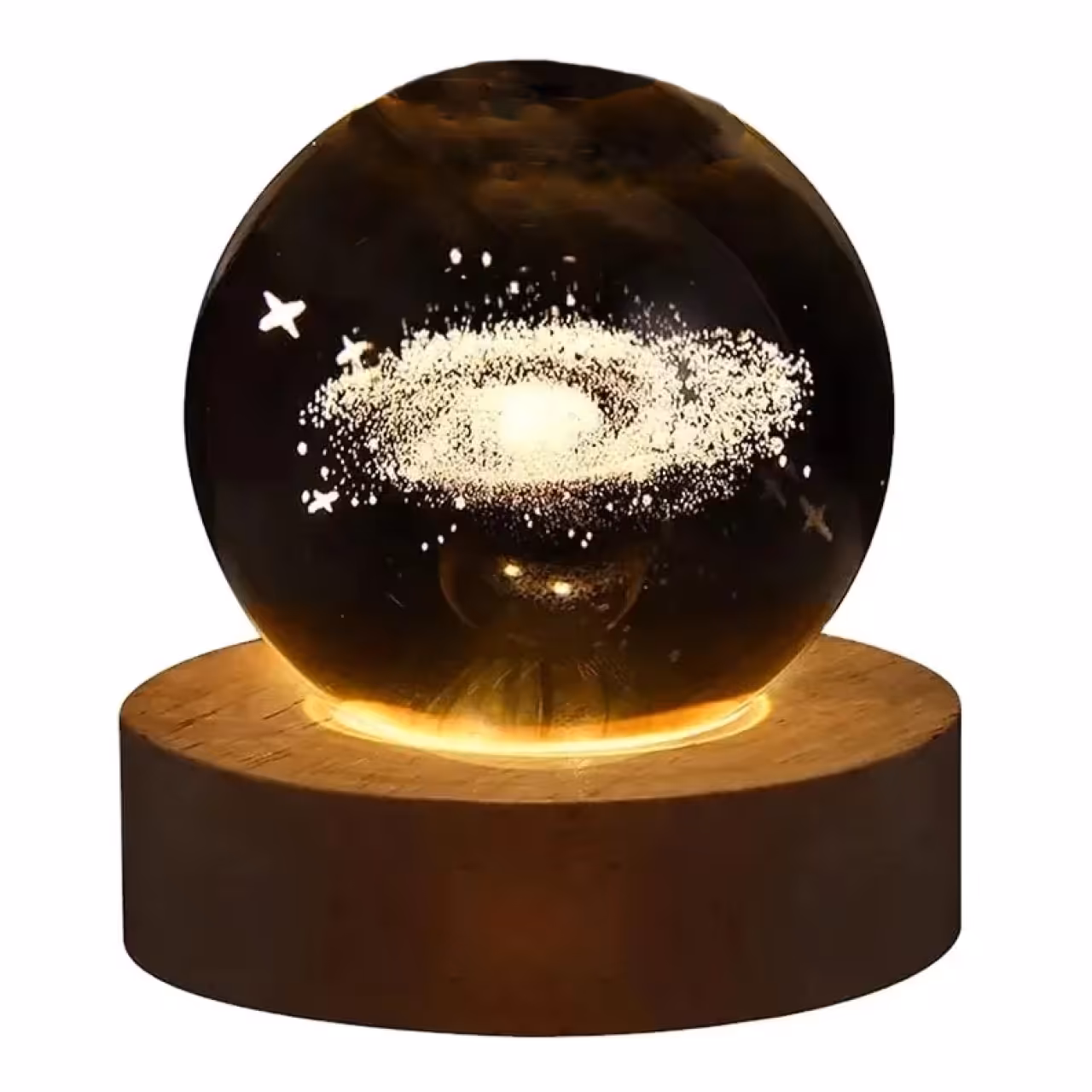 چراغ خواب طرح گوی کریستال مدل کهکشان سایز 8