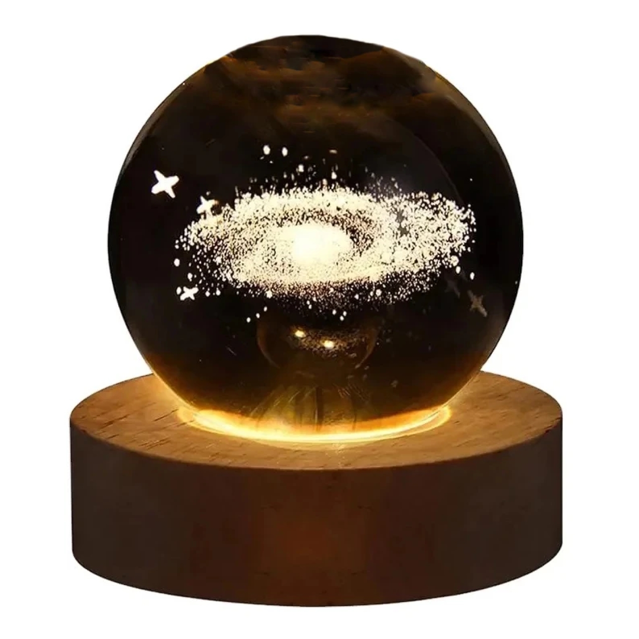 چراغ خواب طرح گوی کریستال مدل کهکشان سایز 8