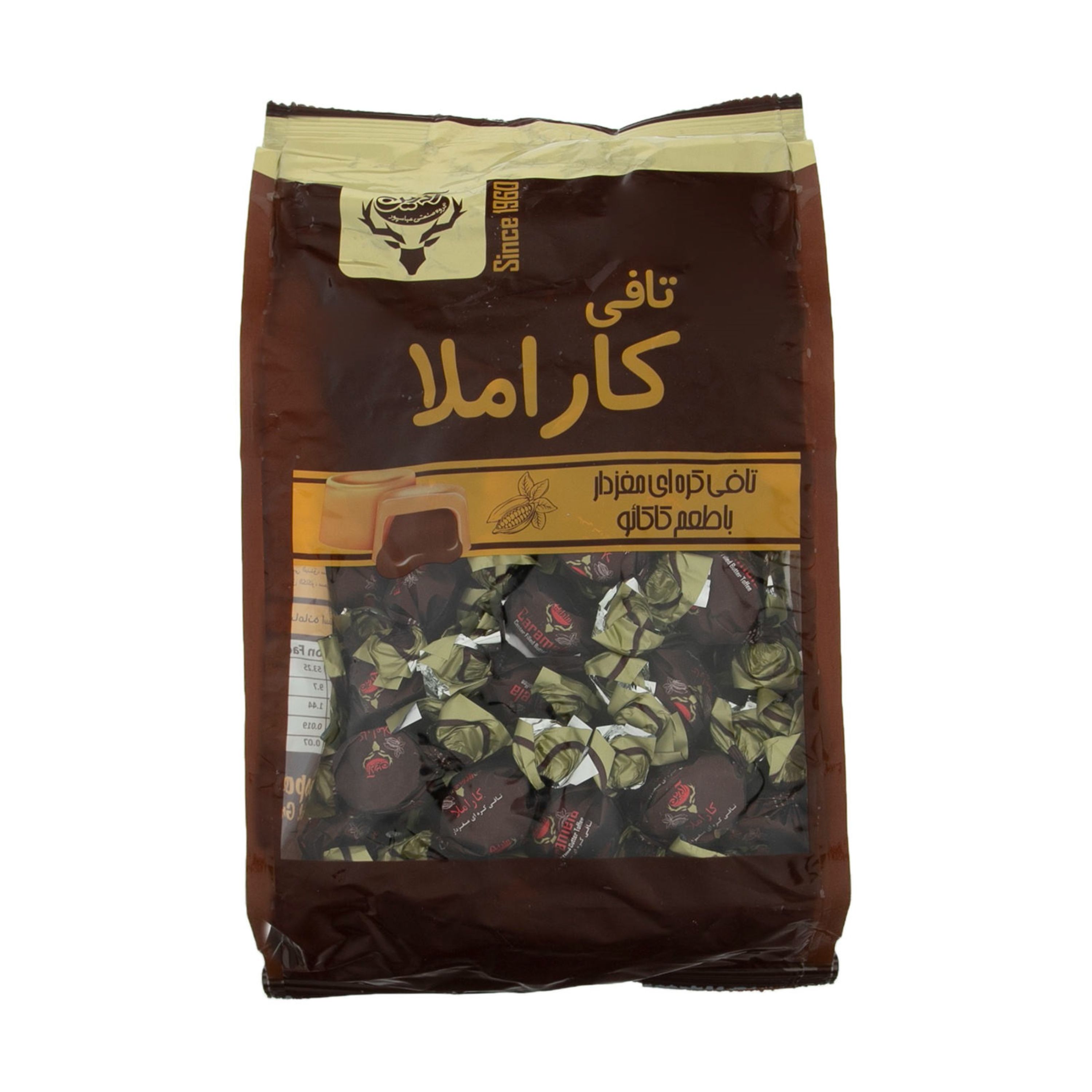 شکلات تافی کاراملا کاکائو آدرین500گرم